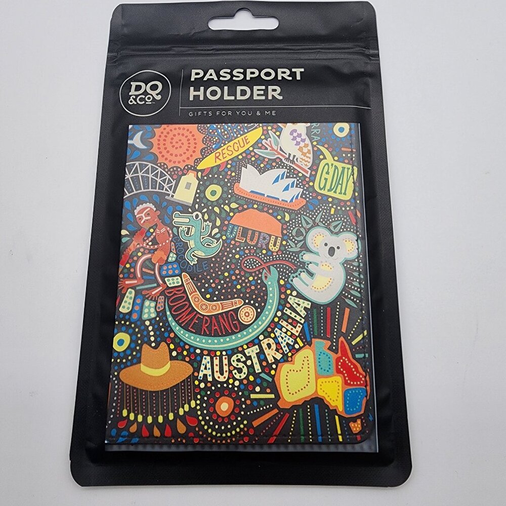 Passport Holder Funky Montage Australian Pattern NEW